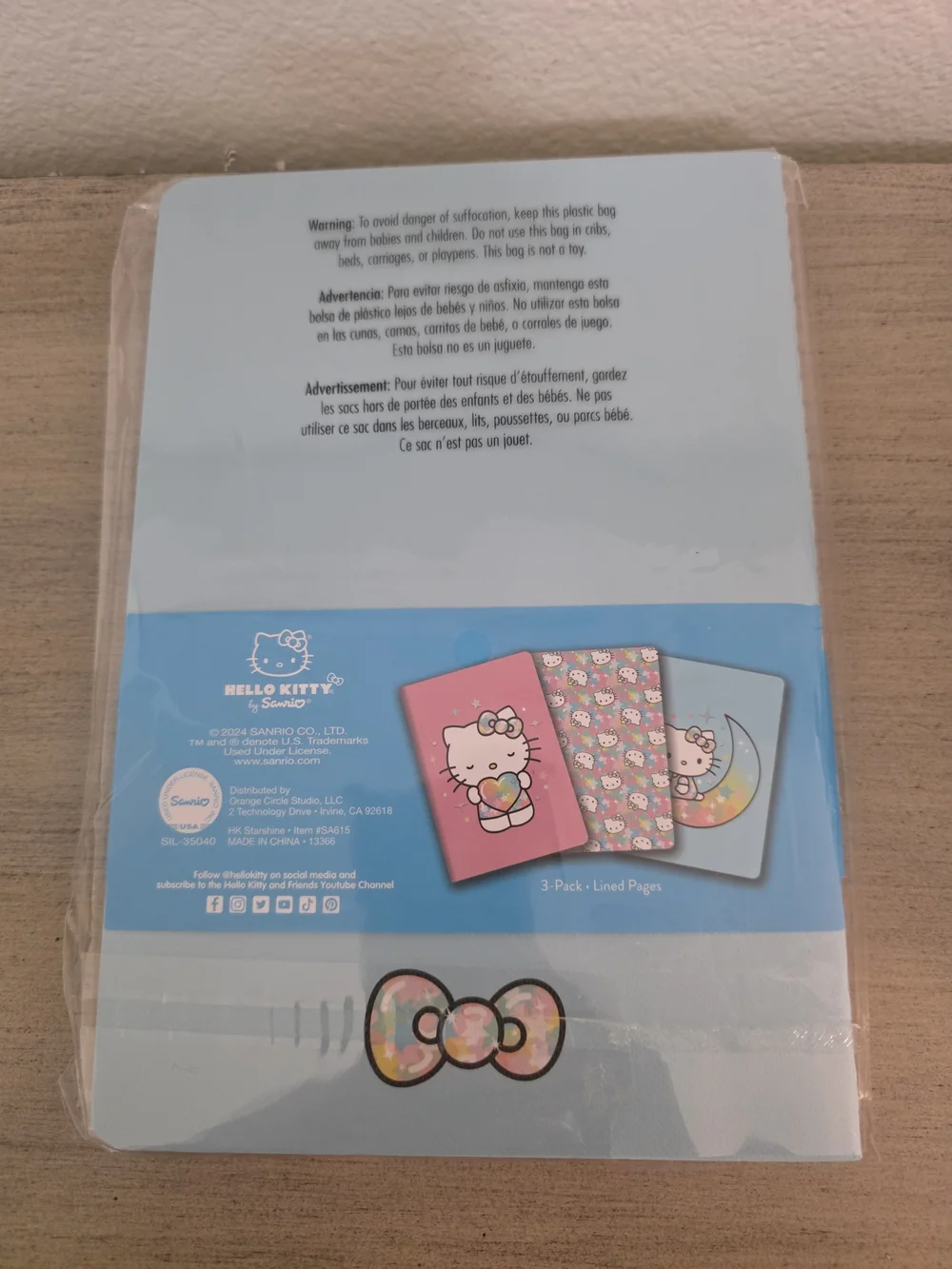Sanrio Hello Kitty Noebooks Set Of 3